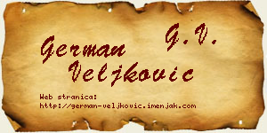 German Veljković vizit kartica